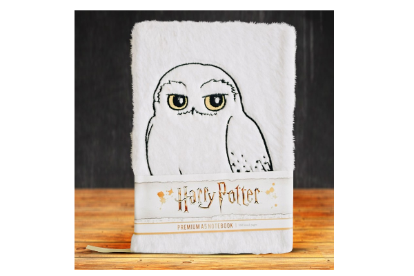 Carnet de Notes Harry Potter Hedwige Premium Fourrure sur Cadeaux et Anni